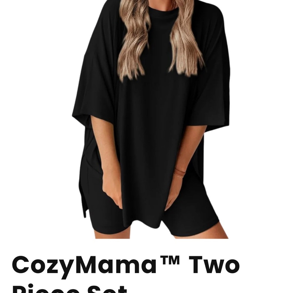 Black Two-Piece Lounge Set
